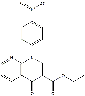 ETHYL 1-(4-NITROPHENYL)-4-OXO-1,4-DIHYDRO-1,8-NAPHTHYRIDINE-3-CARBOXYLATE Structure