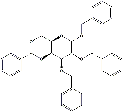 Benzyl 4,6-O-Benzylidene-2,3-di-O-benzyl--D-galactpyranoside Struktur