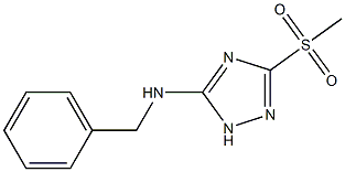 Benzyl-(5-methanesulfonyl-2H-[1,2,4]triazol-3-yl)-amine Struktur