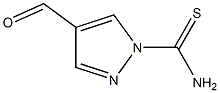 4-Formyl-pyrazole-1-carbothioic acid amide 化学構造式