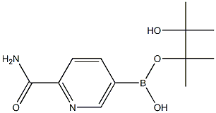 2-(Aminocarbonyl)pyridine-5-boronic acid, pinacol ester 化学構造式