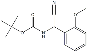 [Cyano-(2-methoxy-phenyl)-methyl]-carbamic acid tert-butyl ester Struktur