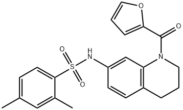 Benzenesulfonamide,  N-[1-(2-furanylcarbonyl)-1,2,3,4-tetrahydro-7-quinolinyl]-2,4-dimethyl- Struktur
