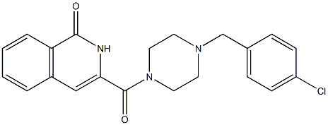 1(2H)-Isoquinolinone,  3-[[4-[(4-chlorophenyl)methyl]-1-piperazinyl]carbonyl]- Struktur