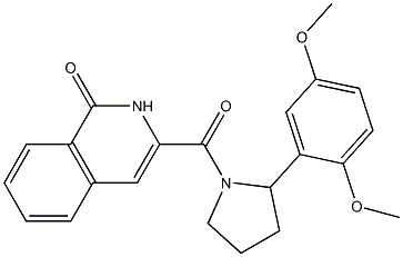1(2H)-Isoquinolinone,  3-[[2-(2,5-dimethoxyphenyl)-1-pyrrolidinyl]carbonyl]- Struktur