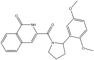 1(2H)-Isoquinolinone,  3-[[2-(2,5-dimethoxyphenyl)-1-pyrrolidinyl]carbonyl]- Structure