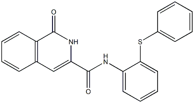 3-Isoquinolinecarboxamide,  1,2-dihydro-1-oxo-N-[2-(phenylthio)phenyl]- Structure