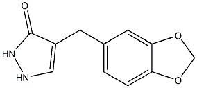 4-(benzo[1,3]dioxol-5-ylmethyl)-1,2-dihydropyrazol-3-one,,结构式