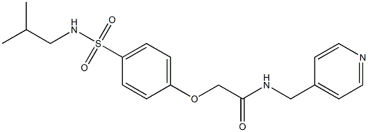 2-{4-[(isobutylamino)sulfonyl]phenoxy}-N-(4-pyridinylmethyl)acetamide Structure