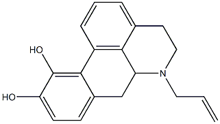 6-allyl-5,6,6a,7-tetrahydro-4H-dibenzo[de,g]quinoline-10,11-diol Struktur