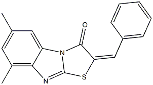 2-benzylidene-6,8-dimethyl[1,3]thiazolo[3,2-a]benzimidazol-3(2H)-one Structure