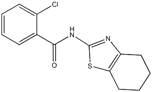 2-chloro-N-(4,5,6,7-tetrahydro-1,3-benzothiazol-2-yl)benzamide 结构式