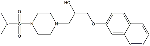 4-[2-hydroxy-3-(2-naphthyloxy)propyl]-N,N-dimethyl-1-piperazinesulfonamide Structure