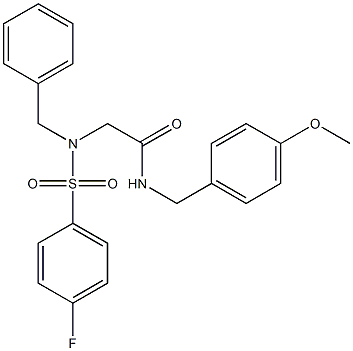 2-{benzyl[(4-fluorophenyl)sulfonyl]amino}-N-(4-methoxybenzyl)acetamide