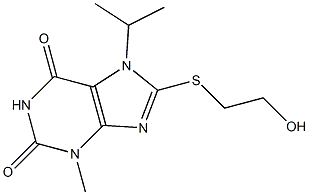 8-[(2-hydroxyethyl)sulfanyl]-7-isopropyl-3-methyl-3,7-dihydro-1H-purine-2,6-dione Structure