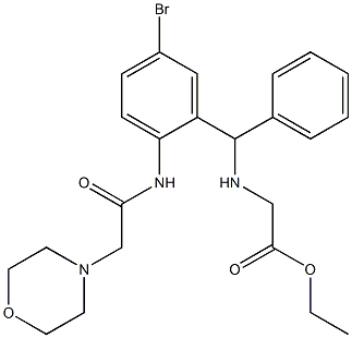 ethyl {[{5-bromo-2-[(4-morpholinylacetyl)amino]phenyl}(phenyl)methyl]amino}acetate