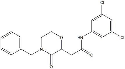  2-(4-benzyl-3-oxo-2-morpholinyl)-N-(3,5-dichlorophenyl)acetamide