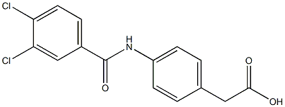 {4-[(3,4-dichlorobenzoyl)amino]phenyl}acetic acid Structure