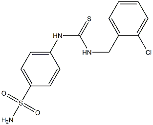 4-({[(2-chlorobenzyl)amino]carbothioyl}amino)benzenesulfonamide,,结构式