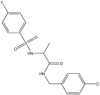 N-(4-chlorobenzyl)-2-{[(4-fluorophenyl)sulfonyl]amino}propanamide|