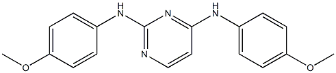 N-[2-(4-methoxyanilino)-4-pyrimidinyl]-N-(4-methoxyphenyl)amine,,结构式