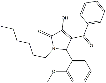  4-benzoyl-1-hexyl-3-hydroxy-5-(2-methoxyphenyl)-1,5-dihydro-2H-pyrrol-2-one