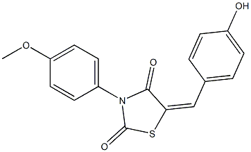 5-(4-hydroxybenzylidene)-3-(4-methoxyphenyl)-1,3-thiazolidine-2,4-dione Structure