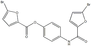 4-[(5-bromo-2-furoyl)amino]phenyl 5-bromo-2-furoate,,结构式