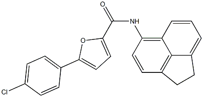 5-(4-chlorophenyl)-N-(1,2-dihydro-5-acenaphthylenyl)-2-furamide Structure