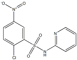 2-chloro-5-nitro-N-pyridin-2-ylbenzenesulfonamide 化学構造式