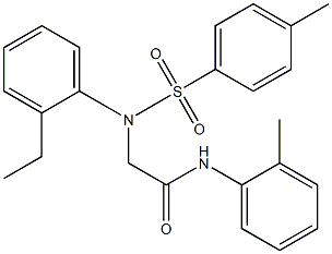 2-{2-ethyl[(4-methylphenyl)sulfonyl]anilino}-N-(2-methylphenyl)acetamide Structure