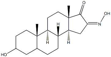 3-hydroxyandrostane-16,17-dione 16-oxime Structure