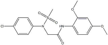 2-[4-chloro(methylsulfonyl)anilino]-N-(2,4-dimethoxyphenyl)acetamide 化学構造式