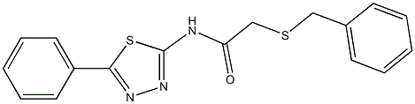 2-(benzylsulfanyl)-N-(5-phenyl-1,3,4-thiadiazol-2-yl)acetamide Struktur