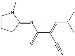 2-cyano-3-(dimethylamino)-N-(1-methyl-2-pyrrolidinylidene)acrylamide|