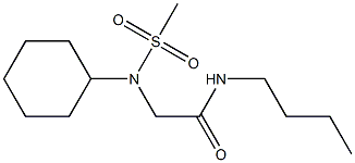 N-butyl-2-[cyclohexyl(methylsulfonyl)amino]acetamide,,结构式