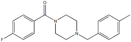 1-[(4-fluorophenyl)carbonyl]-4-[(4-methylphenyl)methyl]piperazine 结构式
