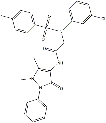 2-{(3-chlorophenyl)[(4-methylphenyl)sulfonyl]amino}-N-(1,5-dimethyl-3-oxo-2-phenyl-2,3-dihydro-1H-pyrazol-4-yl)acetamide