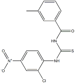 N-{2-chloro-4-nitrophenyl}-N'-(3-methylbenzoyl)thiourea Structure