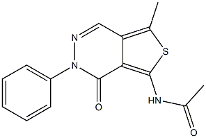 N-(7-methyl-4-oxo-3-phenyl-3,4-dihydrothieno[3,4-d]pyridazin-5-yl)acetamide Struktur