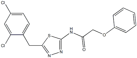N-[5-(2,4-dichlorobenzyl)-1,3,4-thiadiazol-2-yl]-2-phenoxyacetamide Structure