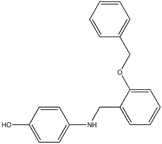 4-{[2-(benzyloxy)benzyl]amino}phenol,,结构式