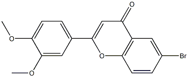 6-bromo-2-(3,4-dimethoxyphenyl)-4H-chromen-4-one Structure