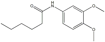 N-(3,4-dimethoxyphenyl)hexanamide,,结构式