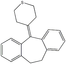 4-(10,11-dihydro-5H-dibenzo[a,d]cyclohepten-5-ylidene)tetrahydro-2H-thiopyran,,结构式