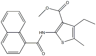 methyl 4-ethyl-5-methyl-2-(1-naphthoylamino)thiophene-3-carboxylate Struktur