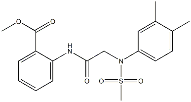 methyl 2-({[3,4-dimethyl(methylsulfonyl)anilino]acetyl}amino)benzoate