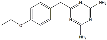 6-(4-ethoxybenzyl)-1,3,5-triazine-2,4-diamine 化学構造式
