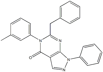 6-benzyl-5-(3-methylphenyl)-1-phenyl-1,5-dihydro-4H-pyrazolo[3,4-d]pyrimidin-4-one