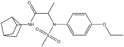 N-bicyclo[2.2.1]hept-2-yl-2-[4-ethoxy(methylsulfonyl)anilino]propanamide,,结构式
